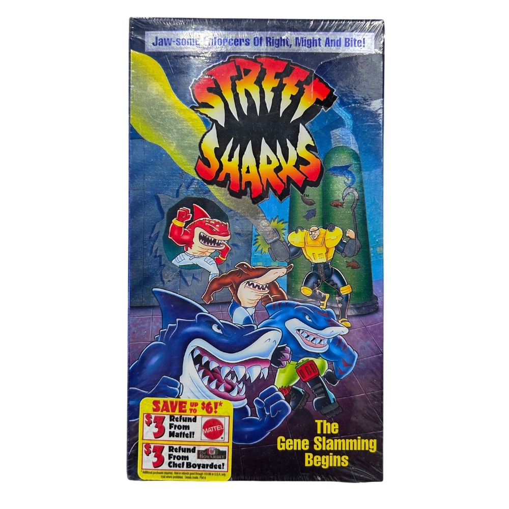 Vtg Street Sharks The Gene Slamming Begins VHS Tape 1995‎ Sealed Buena Vista Y2k